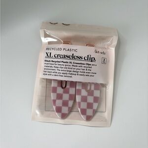 Kitsch XL Creaseless Clip - Pink Checkered 💇🏻‍♀️